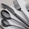 Berglander 20 Piece Titanium Black Plated Stainless Steel Flatware Set,