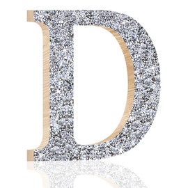 Utuichuo 5.7 Inch Marquee Letters Wall Decor, Diamond Monogram Wooden Alphabet Signs, Living Room Bedroom Office Home Decor Wall Art, Initial Decorations Gifts for Wedding Birthday Party (D)