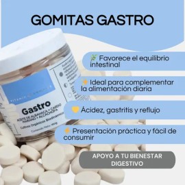 Gomitas Gastro 160 Grs Acidez Gastritis Reflujo Desinflama Sabor Insabor