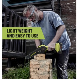 Mini Chainsaw Crodless, 6-Inch Small Chainsaw Electric Chain Saws with 2 Batteries Powered, Super Handheld Protable Saws For Tree Cutting, Tree Branches, Courtyard and Garden Tool