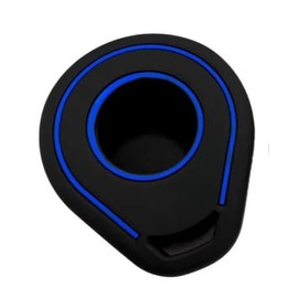 Tolxh Black blue line Soft Silicone Protective Cover Car Key Fob Cover Case Fit for Harley Davidson X48 Key Protective Cover Keychain Soft Silicone Key Holder
