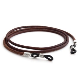 GAWK Eyewear 100% Genuine Leather Glasses Cord Spectacle Lanyard (Brown)
