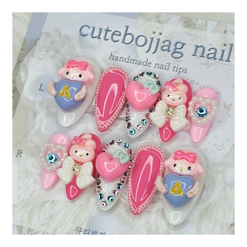 Pastel Toy Handmade Nail Tips - Almond S / 파스텔