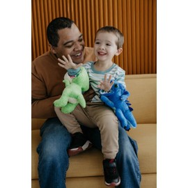 The Petting Zoo T-Rex Stuffed Animal Plushie Slap Bracelet, Gifts for Kids, Slapstix Animals, Green T-Rex Dinosaur Plush Toy 10 inches