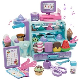 Lehoo Castle Ice Cream Toys para niños de 3 a 5 años, Juguetes para niñas de 3 a 4 años, Juego de heladería para niños, Regalo para niño s de 3 4 5 6 
