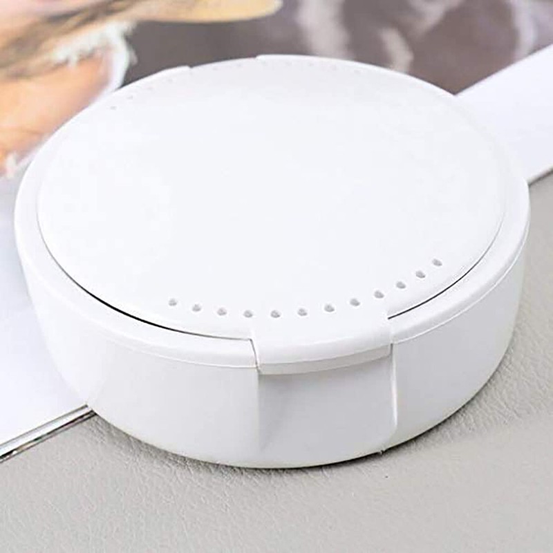 Denture Box Retainer Case Orthodontic Retainer Case with Mirror Portable