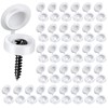 150 PCS Plastic Hinged Screw Covers Caps White Folding Cover
