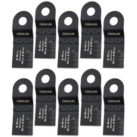 Oshlun MMR-0110 1-1/3-Inch Universal Bi-Metal Oscillating Tool Blade for Rockwell or Worx SoniCrafter Hex, 10-Pack