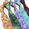 WHITE FANG NC018 Men's Necktie, Floral Pattern, Solid Suit, Business,