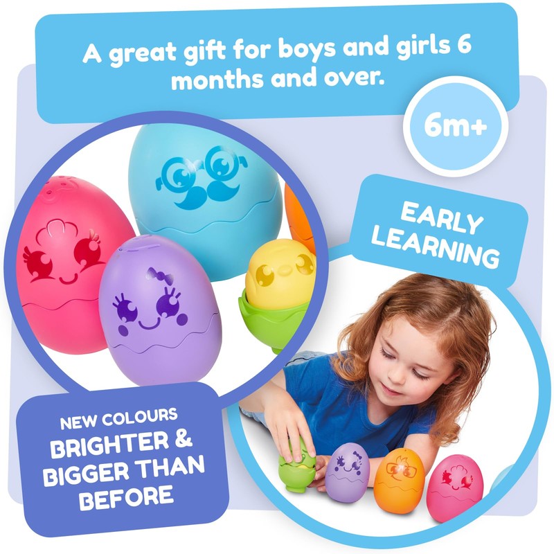 Toomies E73564 New Hide & Squeak Nesting Eggs, Large