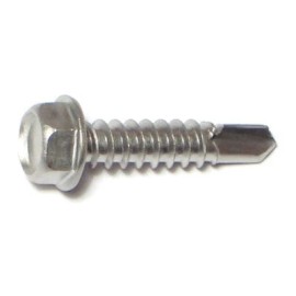 Unbranded #12-14 x 1" 410 Stainless Hex Head Self-Drilling Screws (38 pcs.)