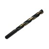 6 Pcs, 1/16" Hss Black & Gold Kfd Split Point Jobber Length Drill Bit, Killer Force Drill Bit, Kfd1/16, Flute Length: 7/8"; Overall Length: 1-7/8"; Shank Type: Round; Number of Flutes: 2