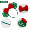 Christmas Mouse Ears Headbands for Women Red Bow Pearl Hairbands