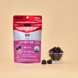 미카구토 구미서플리 철분 포도맛 50g(2.5gx20구미) Mikaguto Gummy Supplement Iron Grape Flavor 50g (2.5g x 20 Gummies)