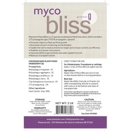 Myco Bliss Premium Mycorrhizal Fungi (5 Endo Mycorrhizae Species Mix) for Plants (Granular, 2lb)