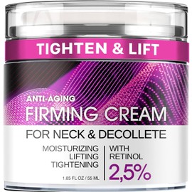 Neck Perm Cream with Retinol Collagen Hyaluronic Acid - Anti-Aging Lifting Tightening Face Moisturizer for Neck Décolleté and Facial Skincare Women Men 1.85 Fl Oz / 레티놀 콜라겐 히알루론산이 함유된 넥 펌 크림 - 목 데콜레테 및 페이셜 스킨케어를 위한 안티에이징 리프팅 조이는 페이스 모이스처라이저 여성 남성 1.85 Fl Oz