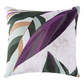 Vianney Cojín Malva Vianney Doble Vista Beige C/ Flores Color Violeta