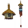Chesapeake Bay 36" Bamboo Birdhouse Wind Chime with Blue, Green