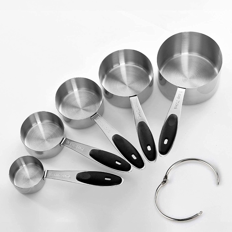 EDELIN Measuring Cups and Magnetic Measuring Spoons Set, Stainless Steel