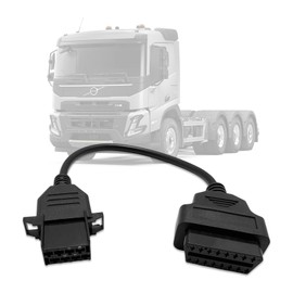 VZG OBD Adapter for Volvo 8 Pin OBD1 to 16 pin OBD2 Diagnostic Cable,Compatible with Volvo Heavy Duty Truck 8pin Connector,Work with Truck Obdii Scanner Tools/Code Reader