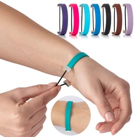 SnappBandZ ANXIETY BRACELET for All-Day Stress Relief and Positive Mental Focus; Multiple Sizes and Colors, X-Large, Nickel, no gemstone