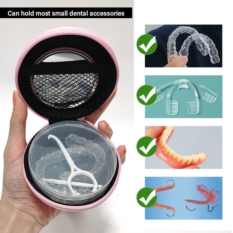 Gxamz Orthodontic Retainer Case with Organizer Bag Aligner Retainer Travel