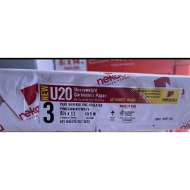 Nekoosa Universal Carbonless Paper:  3-Part 8-1/2x11 / 2 Reams