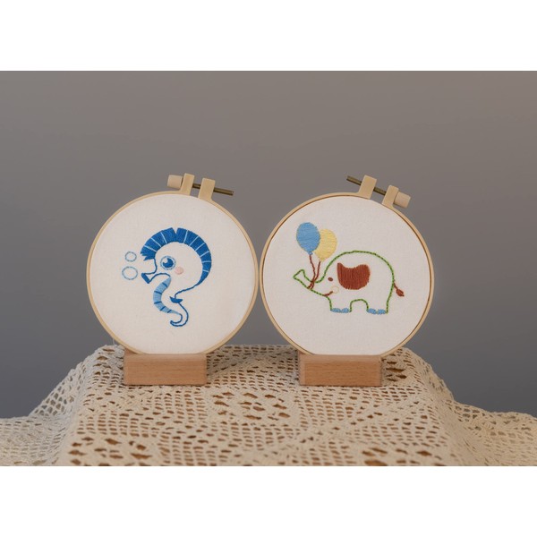 Ebherys Level1 hand embroidery kit for beginners starters,not cross stitch,