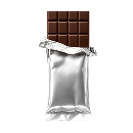 Foilman - Heat Seal Bags (Metallized) For Chocolate Bar Wrapping With Tear Notches - 100 Pack (3 1/2 x 7 1/2, Silver)