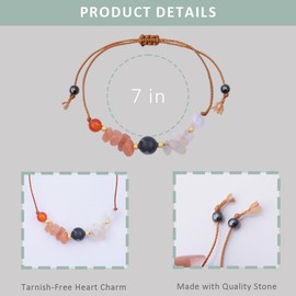 Yreamont Inspirational Gifts for Daughter Son Birthday Christmas Gifts for Women Men Healing Crystal Bracelet for Granddaughter Grandson Encouragement Motivational Gifts for Best Friend Bestie