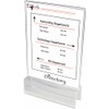 Plastic Products Mfg Double-Sided Clear Acrylic Tiered Cubicle Sign Holder