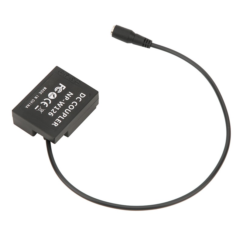 NP W126 Full Decoding Dummy Battery with DC Interface Straight
