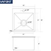 VAPSINT 13x15 Inch Drop In Bar Sink, 16 Guage Stainless