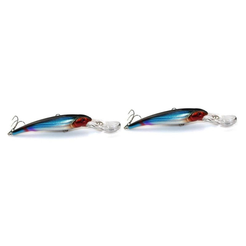Kisangel Lure Set 2pcs 11cm Realistic Fishing Lures for Bass