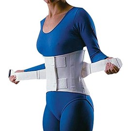 Rolyan Dual Support Lumbo-Sacral Orthosis, Large, Binder with Insert, Tapered Elastic Binder, Elastic Straps Included, Lower Back & Abdomen Support, Reduces Pain, Promotes Recovery