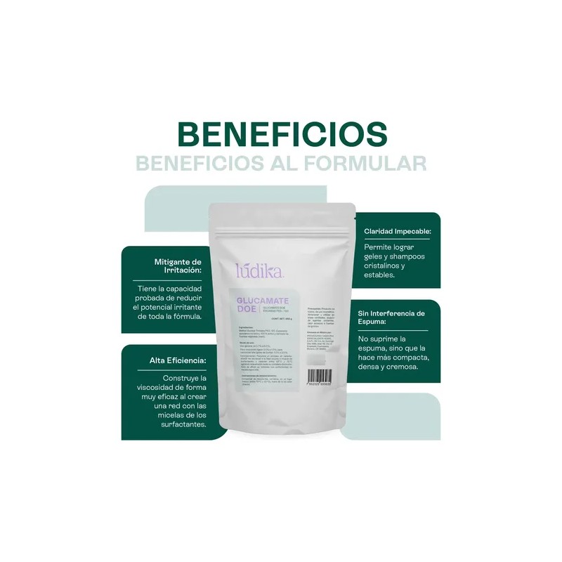 Glucamate Doe, Espesante Para Limpiador Facial, 250 G