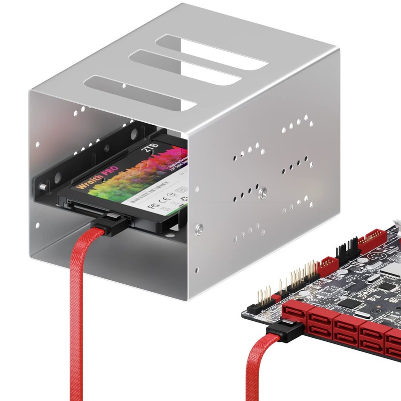 deleyCON 30 cm SATA 3 Cable Nylon 6 Gbit/s Data