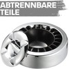 3 Glow Killer Ashtrays for Outdoor Use, Silver, Windproof, Dishwasher