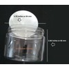 SanDaveVA Brand 12oz Plastic Jar Clear w/white smooth caps (6)