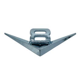 Mad4Metal Chrome V8 Auto Emblem Badge 4" x 2" - Classic Car Decal Accessory