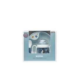 Mepal – Baby 3er Geschirrset Mio – Inklusive auslaufsicherem Trinkbecher, Lernteller & Lernlöffel – Spülmaschinengeeignet & BPA frei – 3er Set – Sailors Bay