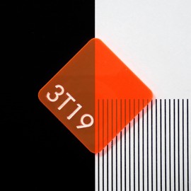 Perspex 3T19 Fluorescent Lava Orange Cast Acrylic Sheet - 250x150x3mm