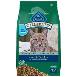 Blue Buffalo Wilderness Duck Adult Dry Cat Food, Grain-Free, 11 lb