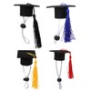 DOITOOL 4 Pieces Pet Graduation Cap Rabbit Graduation Cap Mini