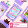 Funfery 100 Pcs Resealable Bags Clear Holographic Bags,Smell Proof Packaging