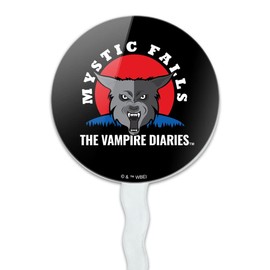 The Vampire Diaries Mystic Falls Logo Cupcake Picks Toppers Decoration Set of 6