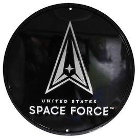 United States Space Force Round 12" Metal Plate Sign