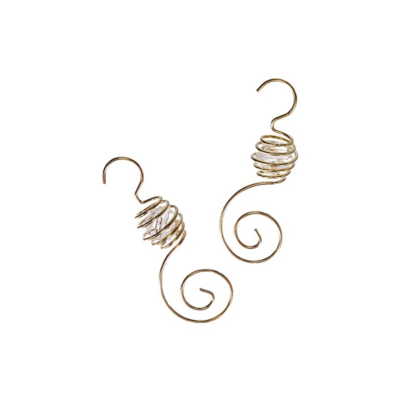Inge-glas 1901-01 Bauble Hooks Spiral with Bead 7 cm Set