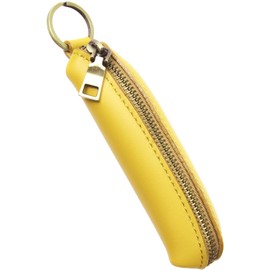 Coin Purse, Men's Coin Case, (Posted on the Setagaya Base of George), Coin Gift, Genuine Leather, Small 2, yellow