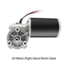 uxcell DC24V 80W 50RPM 6N.M Reversible Worm Gear Motor High
